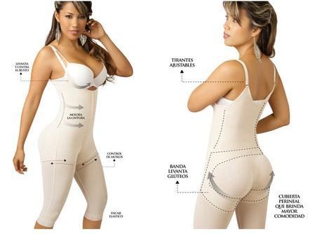 Full Body Shaper Capri Fajas Reductoras Colombianas