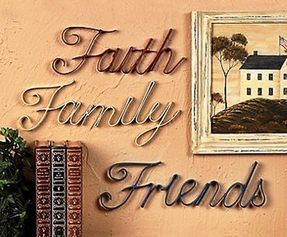 Family Friends Wall Decor Red White and Blue Metal Art New