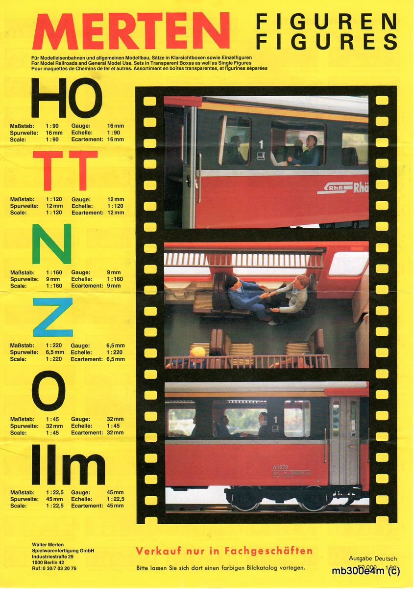 Merton Figures 3 Fold Brochure 0 H0 TT N Z IIM Scales