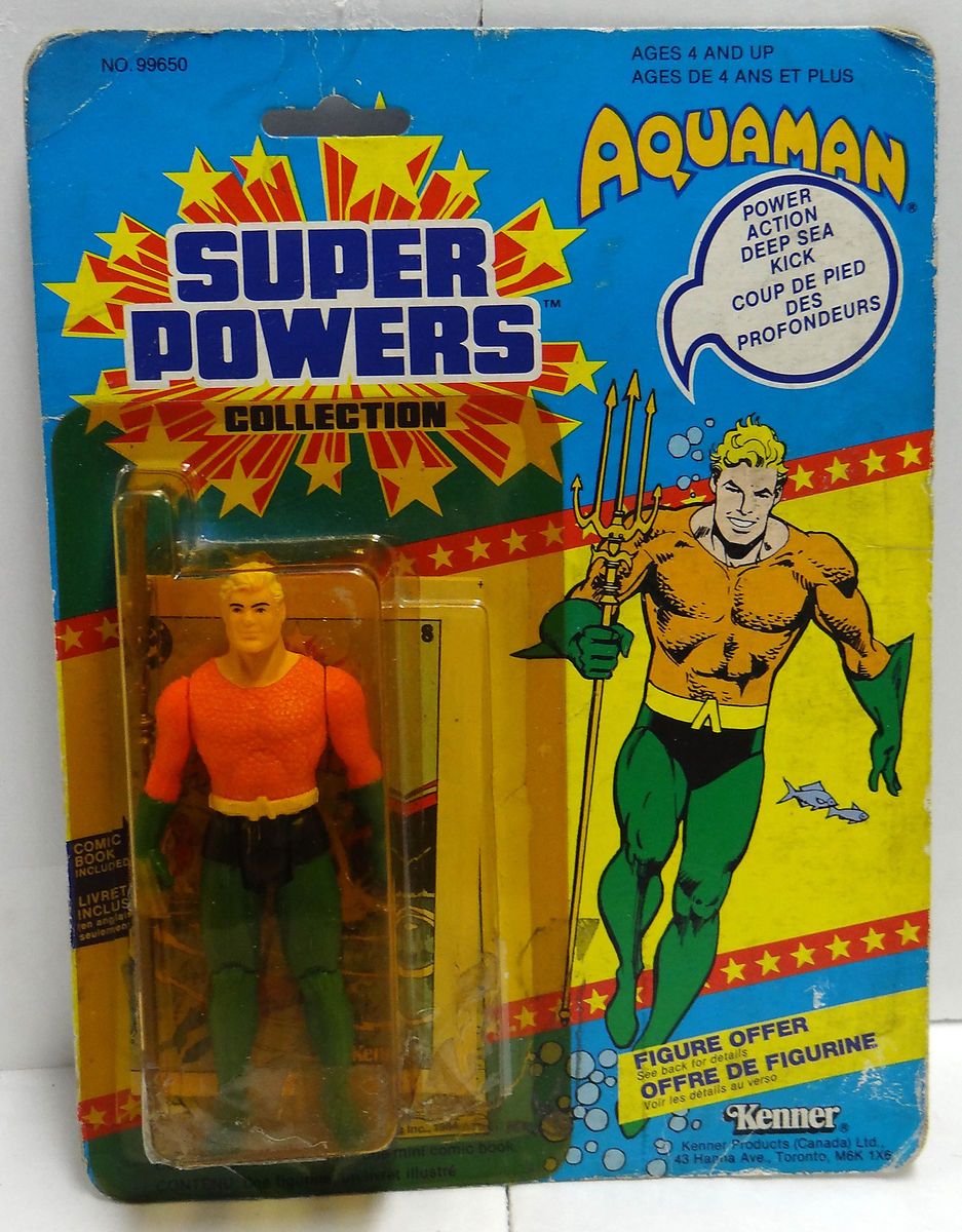 Vintage Canadian 1984 Kenner Super Powers Aquaman Resealed