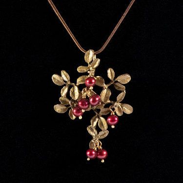 Cranberry Pendant Necklace by Michael Michaud Jewelry