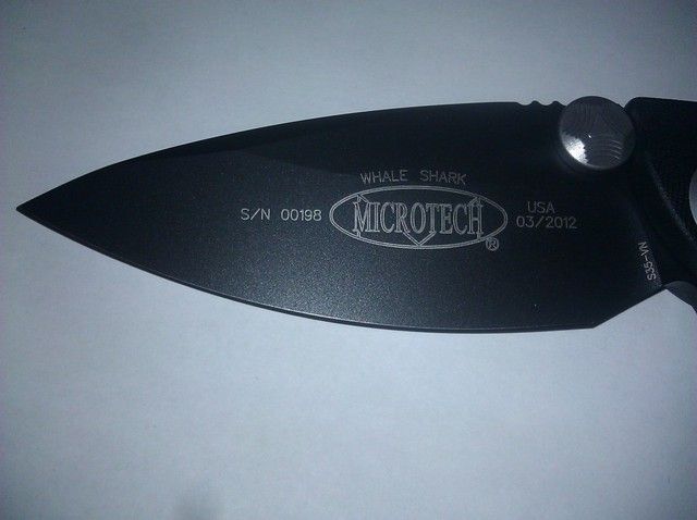 Microtech Knives First Run Whaleshark Covert Black Flipper Frame Lock