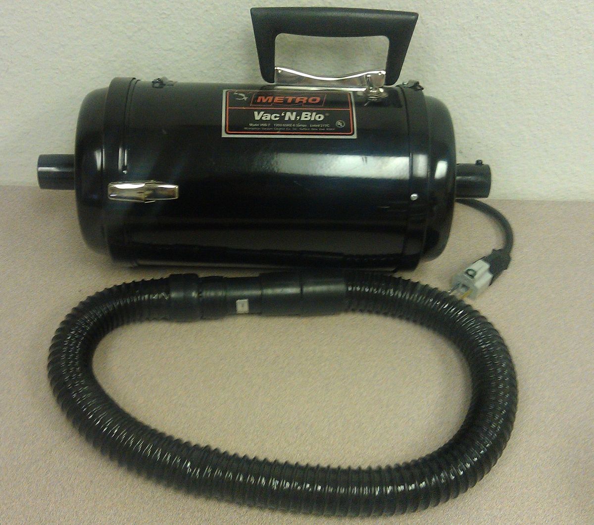 Metro Vac N Blo Model VNB 7 Portable Canister Vacuum Cleaner NO