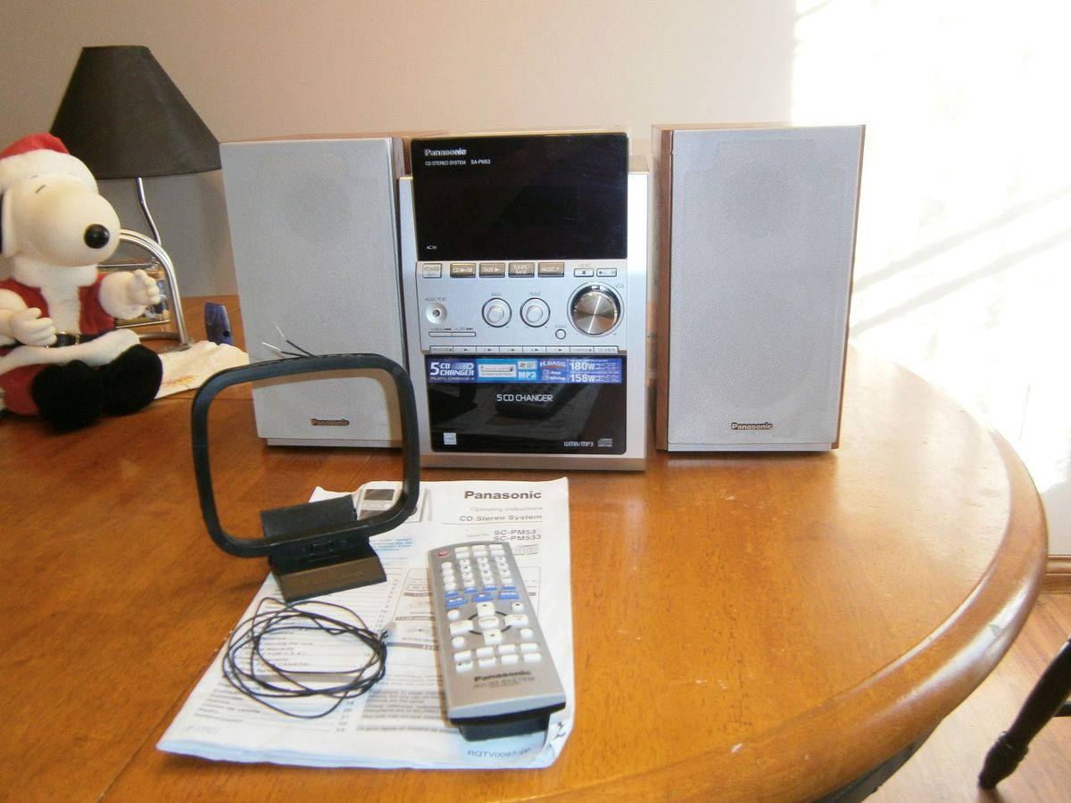 Panasonic SC PM53 (SA PM53 & SB PM53) Micro Stereo System W 5 Disc CD