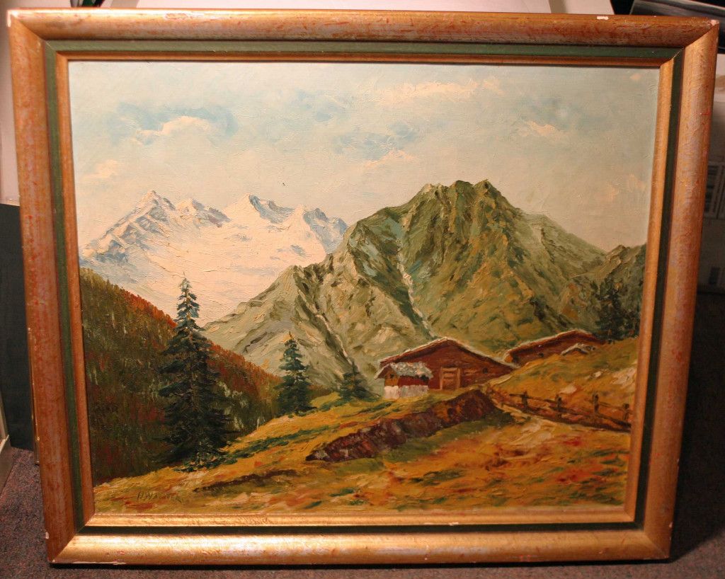 Hans Wagner of Germany Framed Original Knife Oil Painting