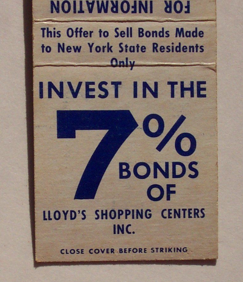 1950s Matchbook Lloyds Shopping Centers Middletown NY