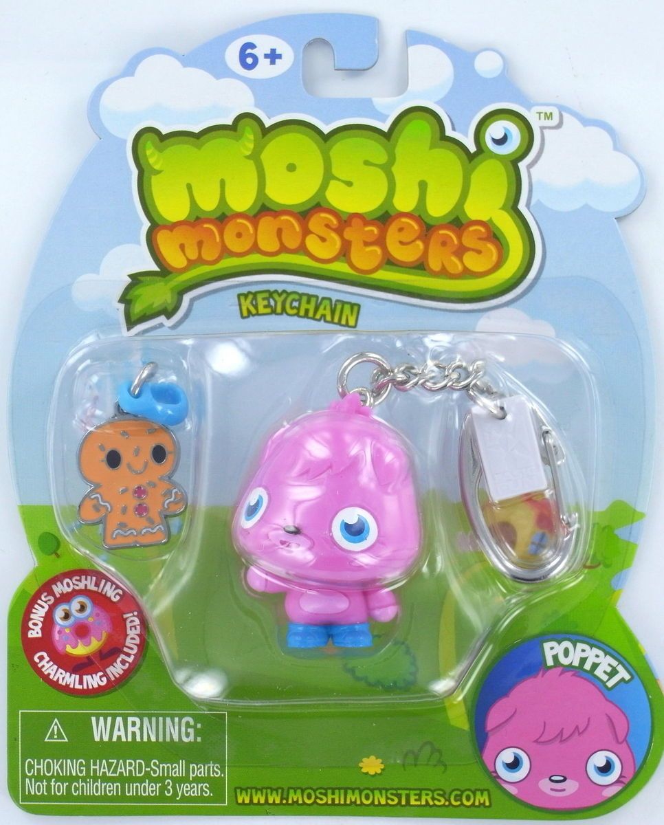  Keychain POPPET Keyring w Bonus Moshling Charm Mind Candy Monstro