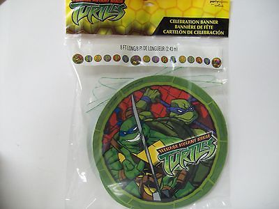 TEENAGE MUTANT NINJA TURTLES TMNT CELEBRATION BANNER 8 FT LONG NIP