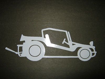 VW DUNE BUGGY VINYL DECAL STICKER 2.5 X 7 WHITE