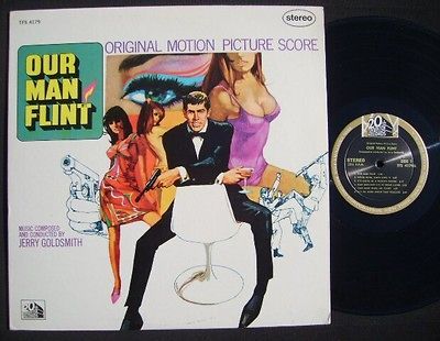 OUR MAN FLINT Jerry Goldsmith 1966 20th FOX STEREO LP NM bbh