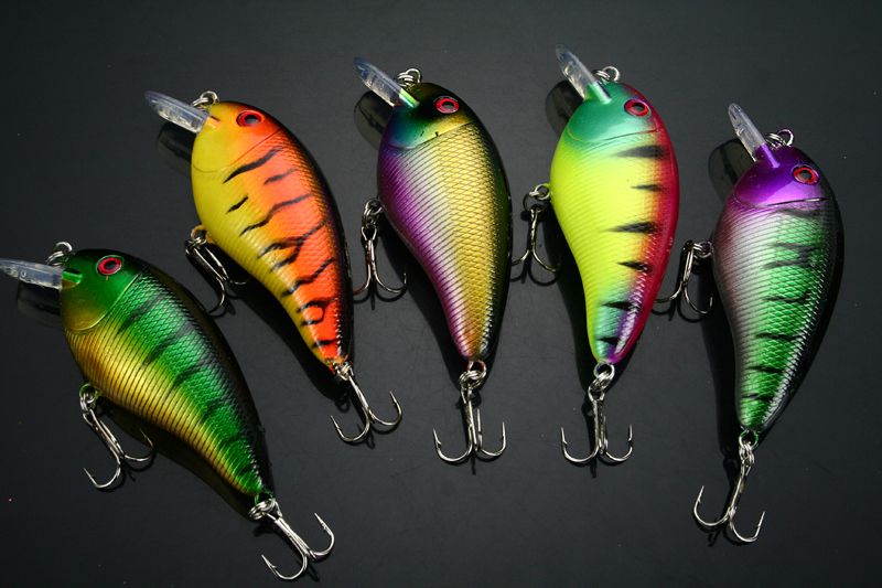 Lot 5 Fishing Lure Cranbaits Bass Hooks 15.2g/8cm