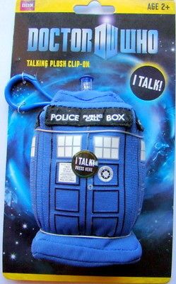 Doctor Who Tardis Mini Talking Plush Clip On NEW Very Detailed Keyring