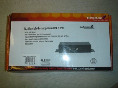 RS232 Serial Ethernet Powered POE 1 Port Adapters / Extenders