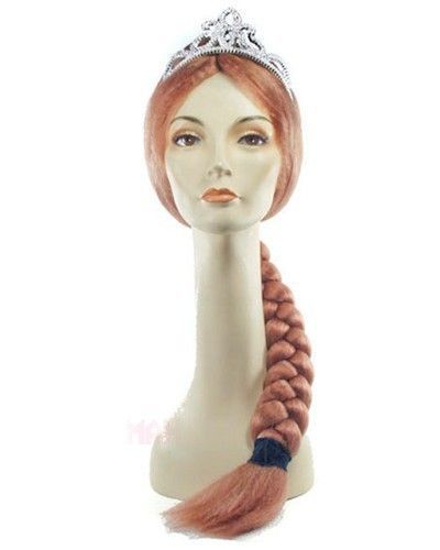 Fiona Princess Skrek Costume Braided Auburn Wig Ogre