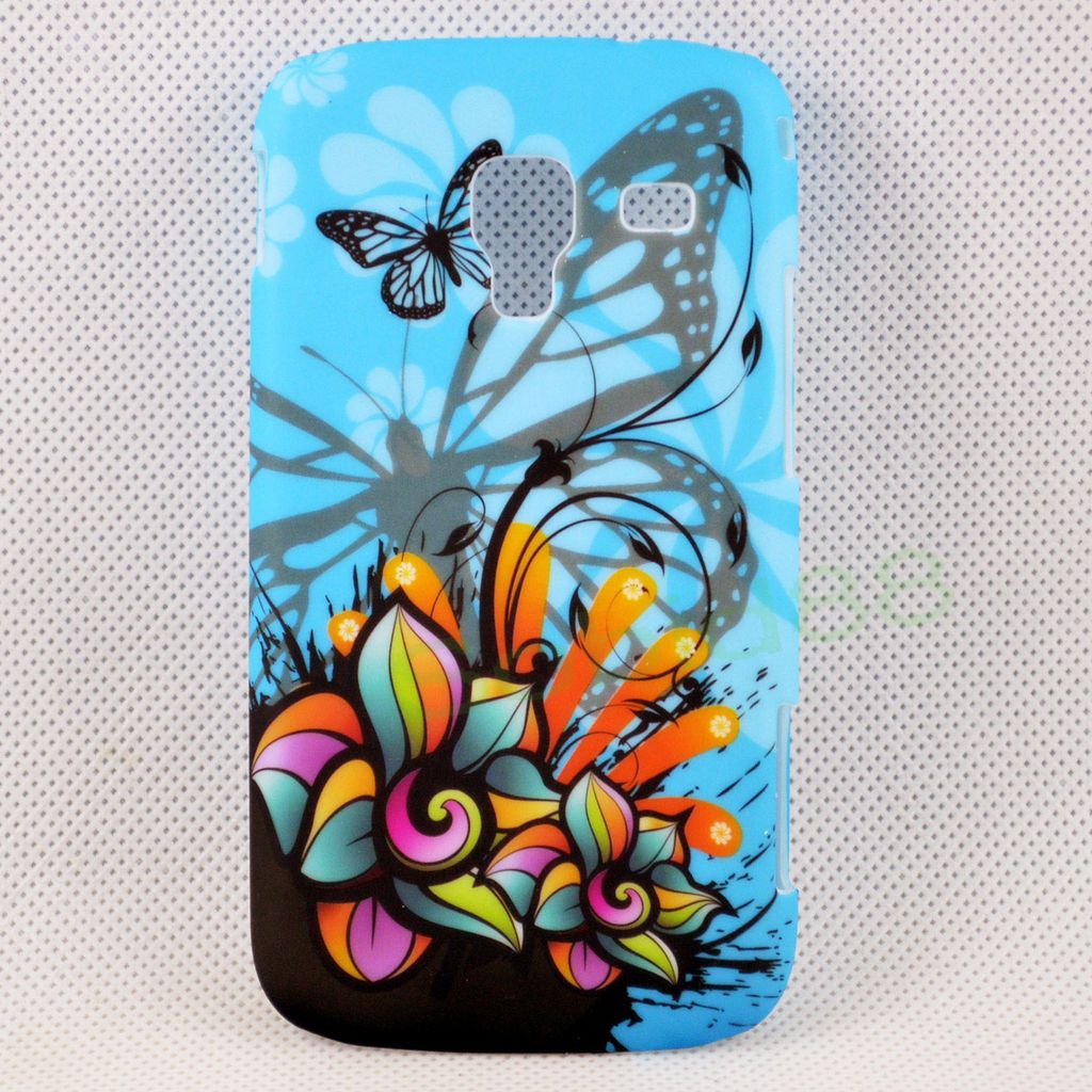 Blue SKin hard back Cove case For Samsung Galaxy Ace 2 II I8160 #200