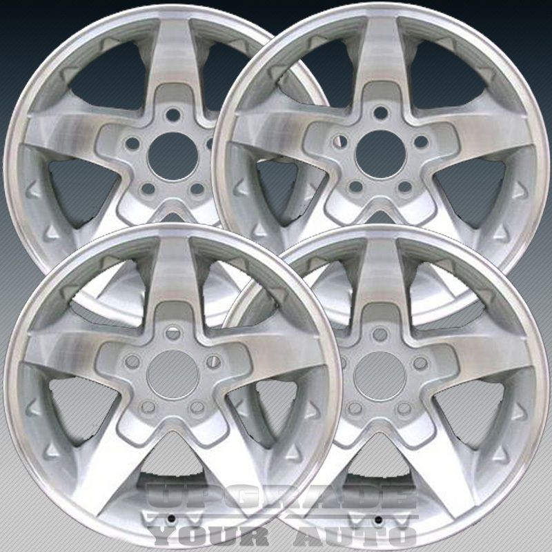 2001 2004 Chevy S10 16x8 Factory Replacement Silver Machined Set of 4