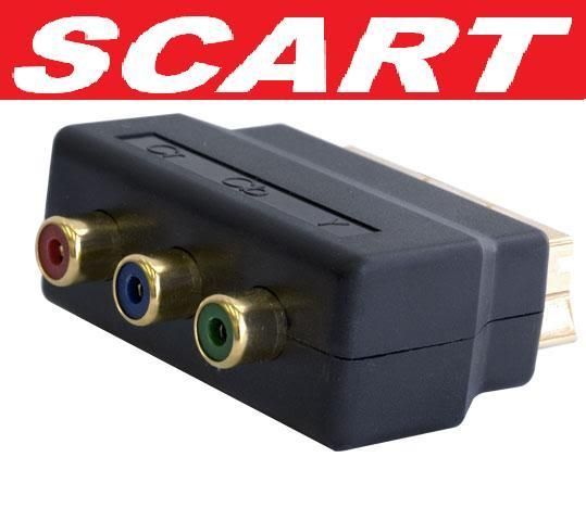 RGB SCART to Composite COMPONENT VIDEO AV TV ADAPTER HD