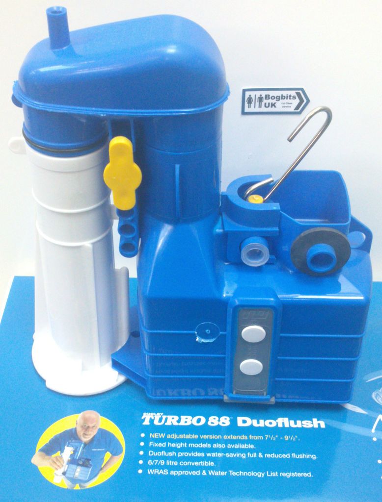 DUDLEY 88 TURBO UNIVERSAL DUOFLUSH CISTERN ADJUSTABLE SYPHON 8 10