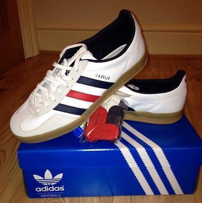 ADIDAS GAZELLE INDOOR TRAINERS SHOES BNIB UK 12 US 12.5 EU 47 LEATHER