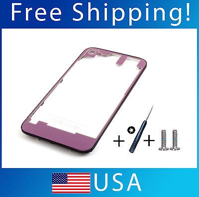 CDMA VERIZON SPRINT AFTERMARKET PURPLE FRAME TRANSPARENT REAR COVER