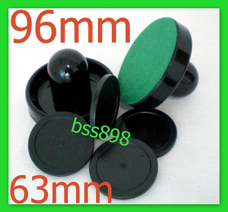 Air Hockey table 2 Goalies 63mm Puck Felt Pusher black