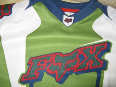 FOX MOTOCROSS JERSEY   GREEN SFX  ADULT SIZE XL   KAWASAKI KX GREEN