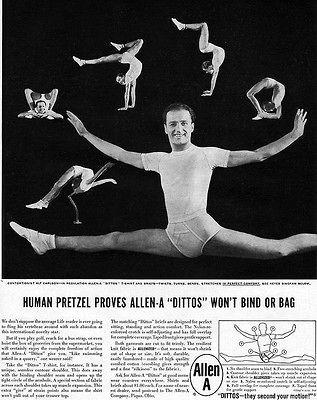 Alf Carlson ALLEN A BRIEFS & T SHIRT Dittos Underwear CONTORTIONIST