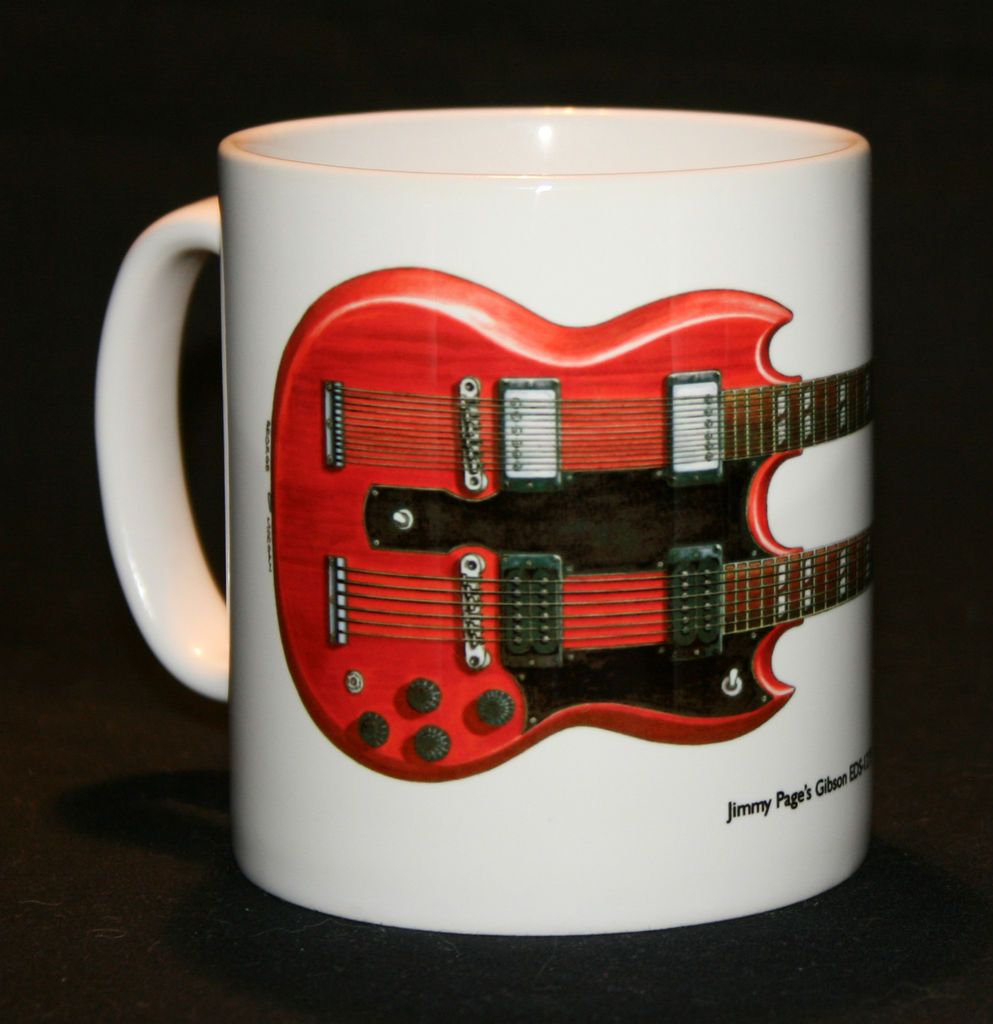 Guitar Mug. Jimmy Pages Gibson EDS 1275 illustration.