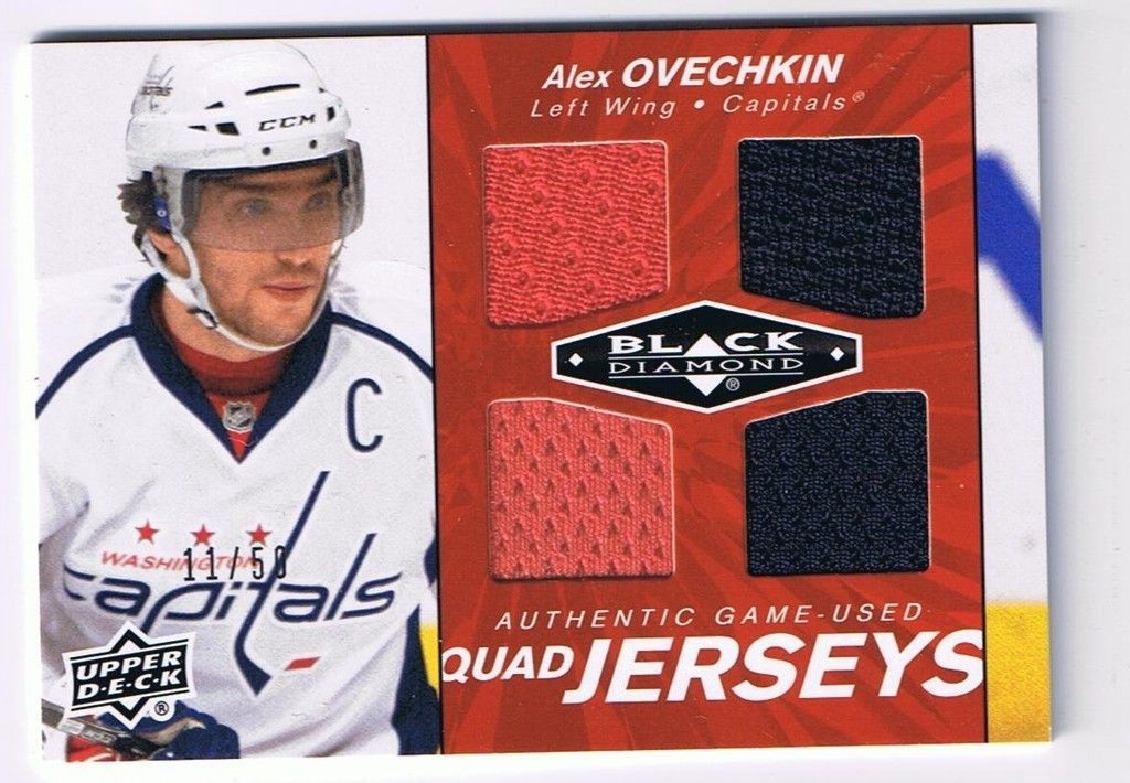 Diamond Jerseys Quad Ruby #QJAO Alexander Ovechkin 11/50 2 Colors