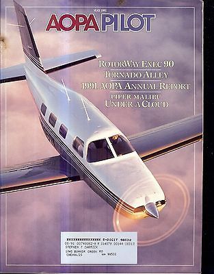 AOPA Magazine 5/91 Piper Malibu RotorWay Exec 90 Tornado Alley