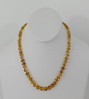 POLISHED NATURAL BALTIC AMBER NUGGETS BEADS NECKLACE ALLUREGEM