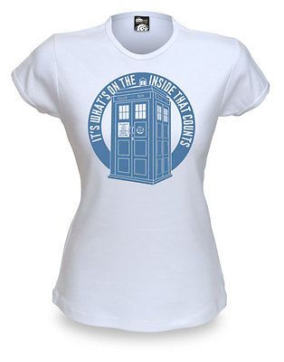 NWT Dr. Who babydoll tee w/ blue TARDIS large