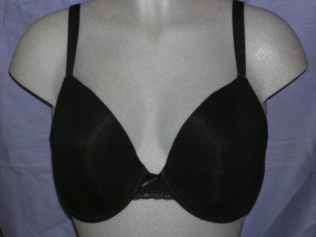 BODY ESSENTIALS BLACK UNDERWIRED T SHIRT PLUNGE STYLE BRA CUP