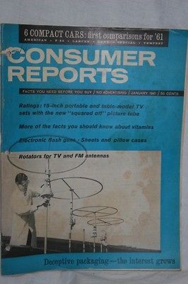 Reports,Jan 1961,Antenna Rotator,Portab le TV,Vitamins,Fl ash Gun