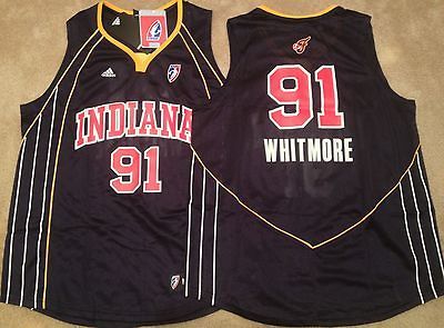 Tamika Whitmore Indiana Fever WNBA Adidas Blue Womens #91 Jersey NWT