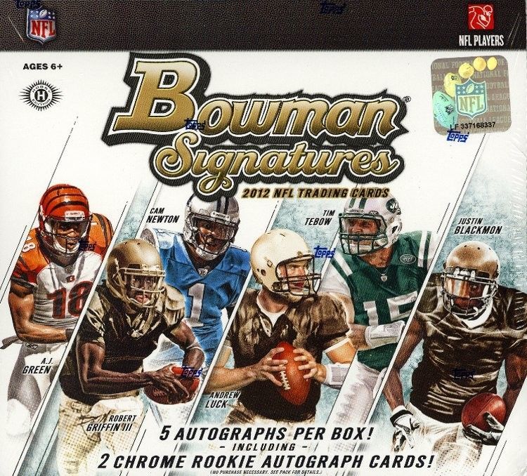 2012 BOWMAN SIGNATURE FOOTBALL HOBBY SEALED BOX 5 AUTOS LUCK GRIFFIN?