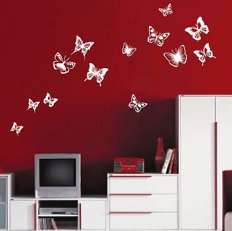 21 BUTTERFLIES   Vinyl Wall Art Decals Stickers Decor