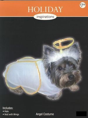 Halloween Costume Dog Angel Halo Vest Wings Sz Large NEW