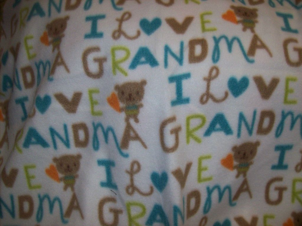 love grandma green lime aqua blue car seat fleece personalized