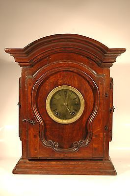 Wooden French Antique Mantel/Grandmo ther Clock 19th Cent Pendule