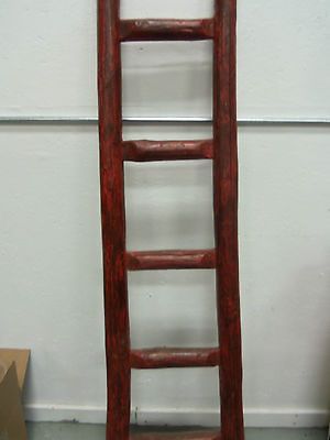 Antique Vintage Wood Loft Ladder Display Quilt Pot Rack Towel Drying