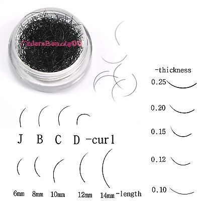 Individual Black False Eyelash Extension Eye Lashes Makeup Tools