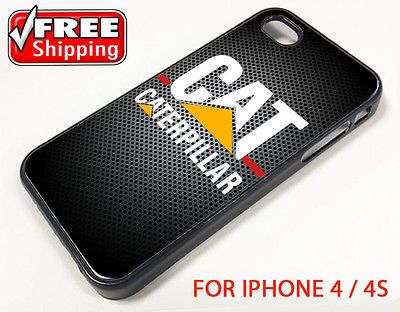 CAT Tractor Logo iPhone Case 4 / 4S Apple Phone Cover Plastic #2