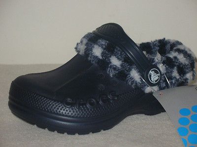 CROCS BLITZEN  Lumbe rjack Plaid  CLOG  N avy/Navy  SIZE C 10/11