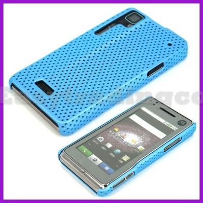 Mesh Back Cover Case Motorola XT720 Milestone Aqua Blue