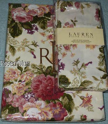 RALPH LAUREN TABLECLOTH ASHWOOD FLORAL NAPKINS 60x84 60x104 60x120