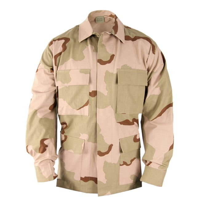 COLOR DES CAMO NYLON COT RIP BDU COAT (military dress blouse uniform
