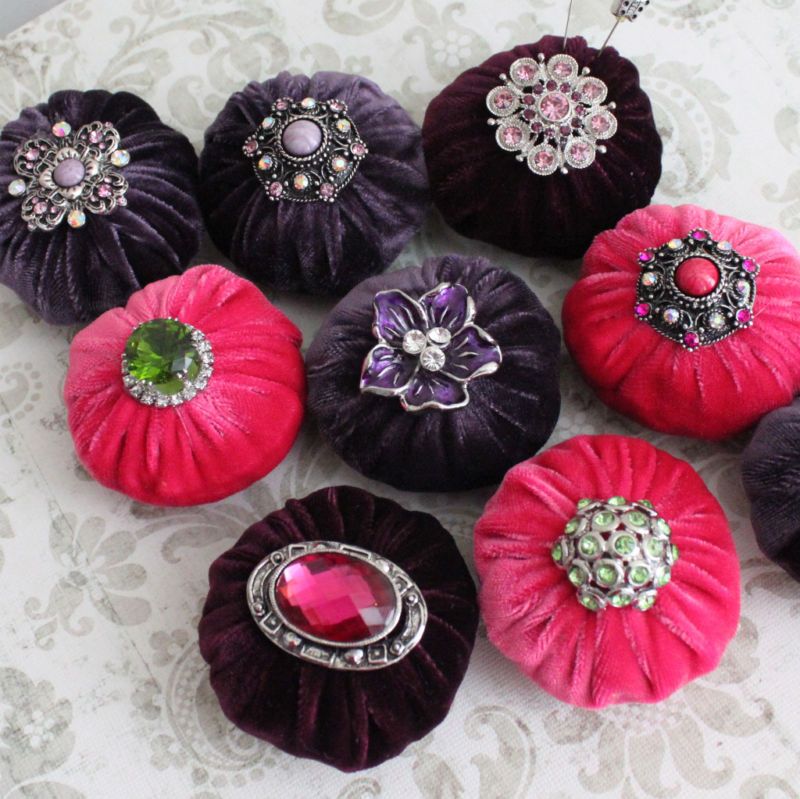 Handmade Emery Pincushions filled w Emery Sand, Powder