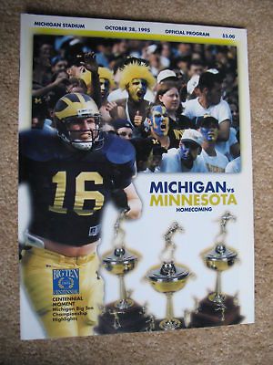 1995 UNIV OF MICHIGAN VS MINNESOTA FOOTBALL PROGRAM