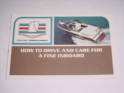 CENTURY BOAT~ORIGINAL 1970S INBOARD MANUAL~RESORTE R